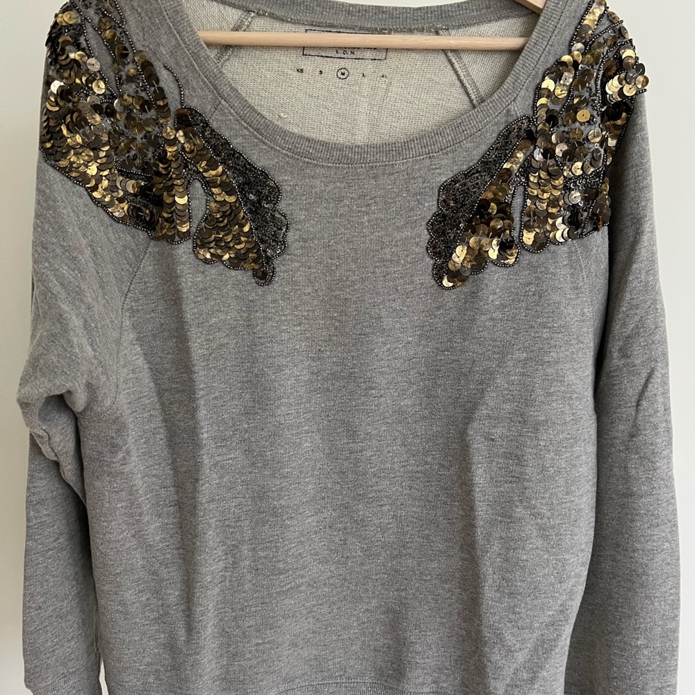 French connection sweater with glitter
